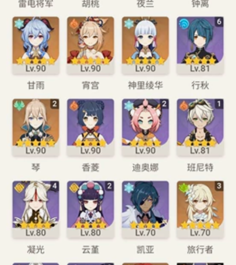 原神官服57级成品，有成型队伍可以过深渊。...