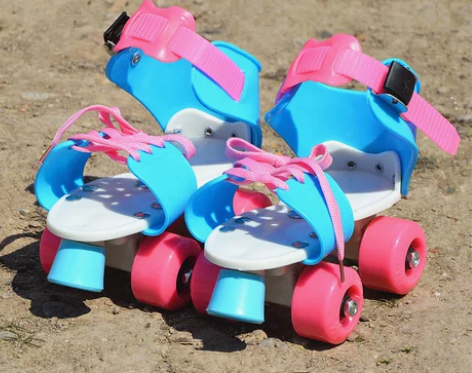 儿童节礼物可调轮滑鞋儿童款双排轮滑鞋双排溜...